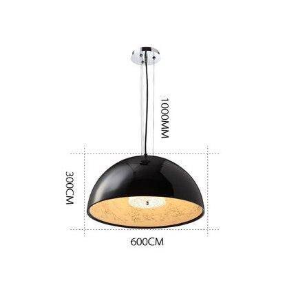 Suspension moderne LED avec abat-jour arrondi métal