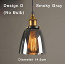 Suspension LED avec abat-jour en verre vintage