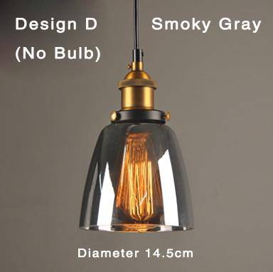 Suspension LED avec abat-jour en verre vintage - vue 6 sur 6