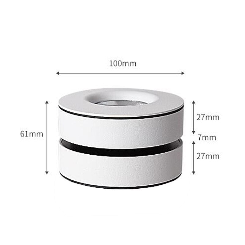 Spot moderne LED ronde et rotatif à 355° Manuel - vue 5 sur 5