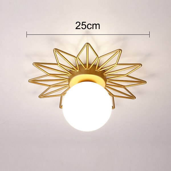 Moderne LED-Deckenleuchte mit Metall-Sonne und Globe Sana - vue 8 sur 10