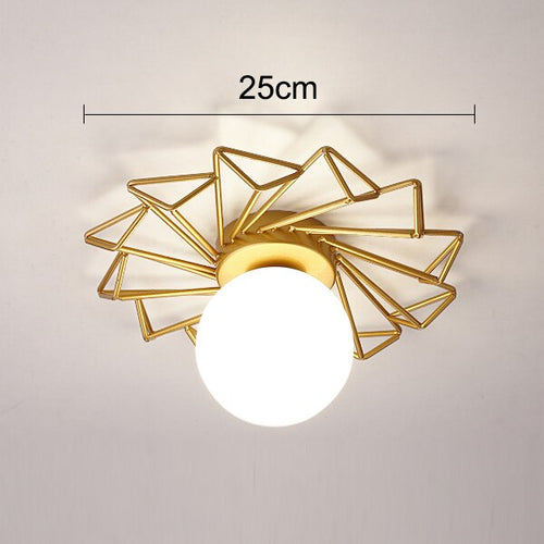 Moderne LED-Deckenleuchte mit Metall-Sonne und Globe Sana - vue 6 sur 10