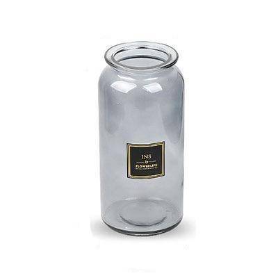Vase en verre design rond style Lao