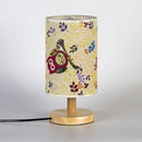 Lampe de chevet avec abat-jour en tissu cylindrique