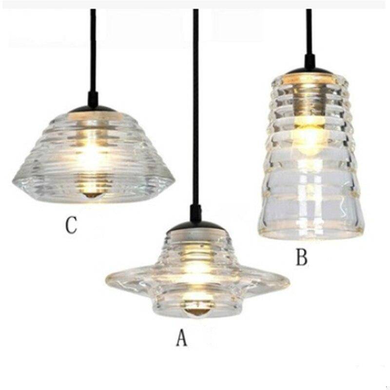 Suspension design en verre fumé à LED Industrial
