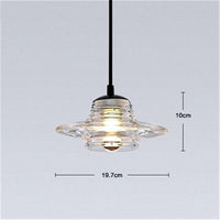 Suspension design en verre fumé à LED Industrial