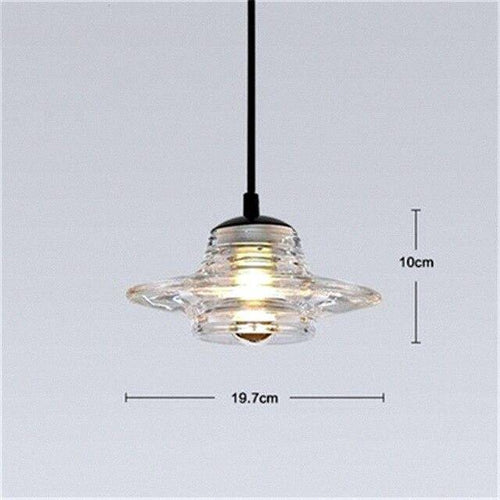 Suspension design en verre fumé à LED Industrial