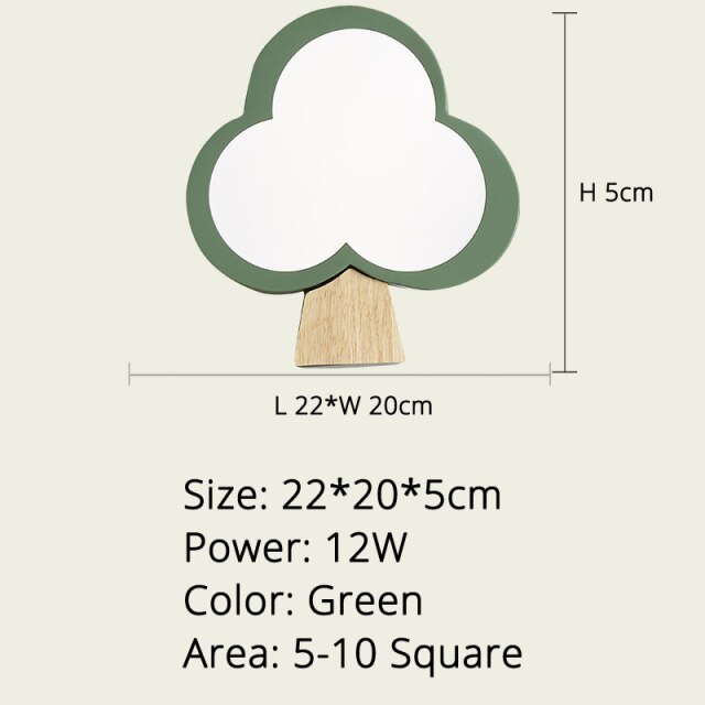 Applique murale moderne en forme d'arbre en bois Ania