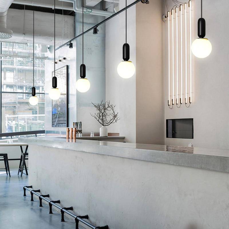 Suspension design moderne tube arrondis de couleur - vue 3 sur 10