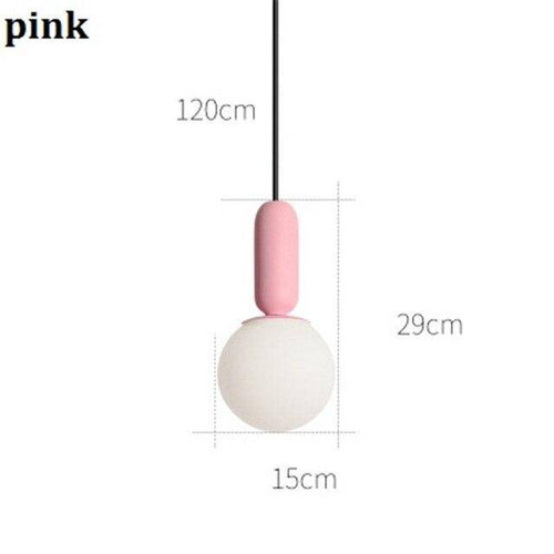 Suspension design moderne tube arrondis de couleur