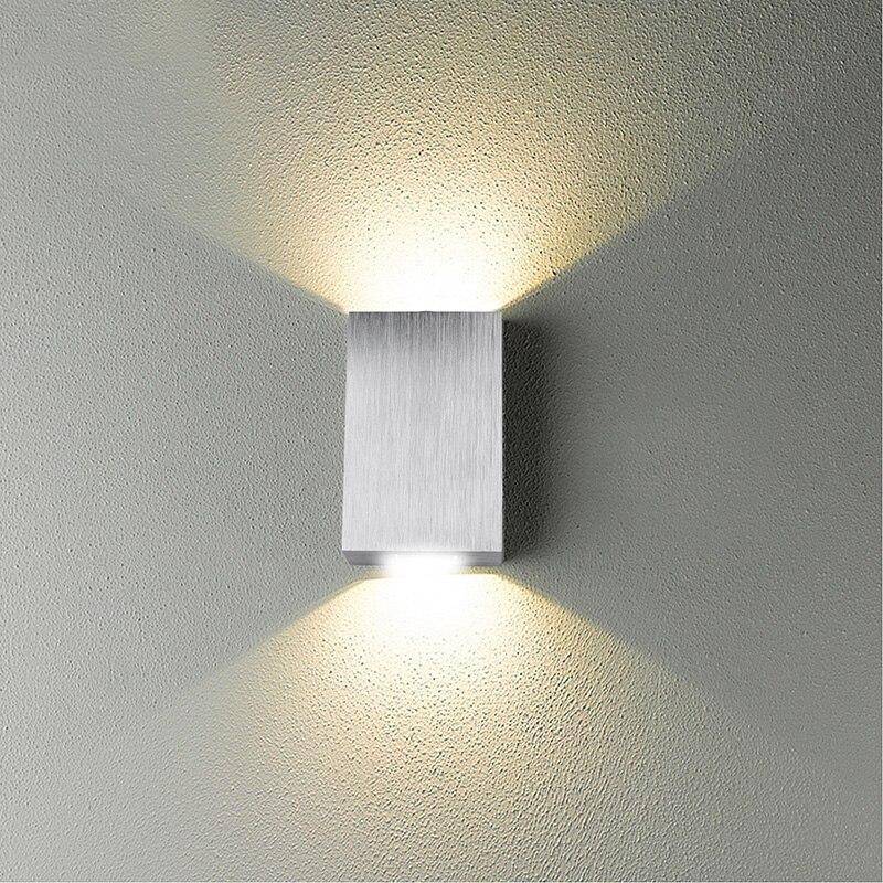 Applique chromé rectangulaire avec LED haut et bas - vue 4 sur 5