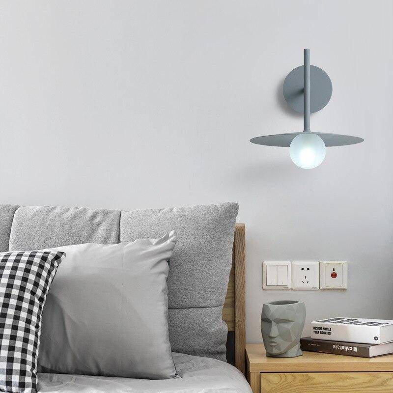 Applique murale design à LED en métal avec abat-jour et boule verre Loft