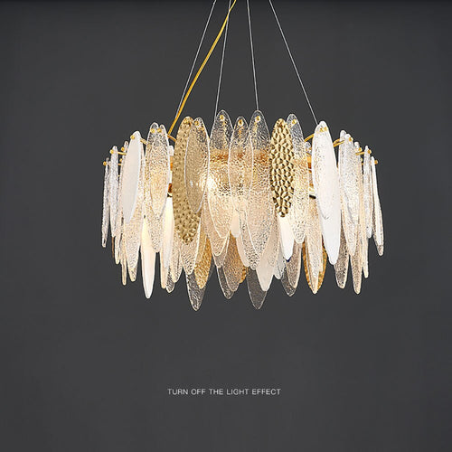 Moderner Kronleuchter mit Glaslamellen Valentina Luxury - vue 33 sur 34