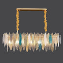 Moderner Kronleuchter mit Glaslamellen Valentina Luxury
