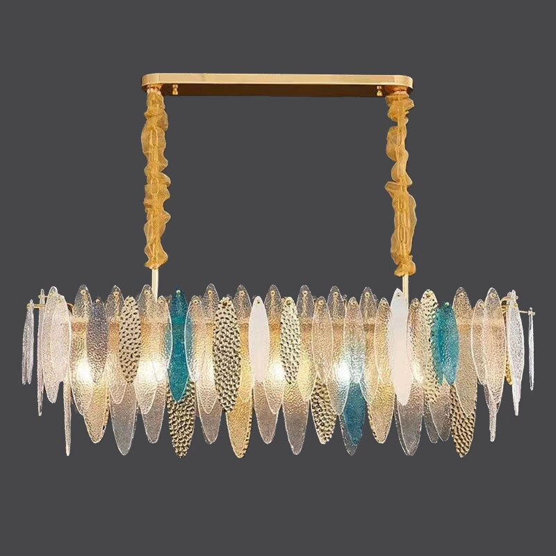 Lustre moderne avec lames en verre luxury Valentina