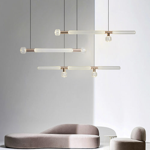 Suspension moderne LED avec différentes formes en verre Florina - vue 10 sur 34