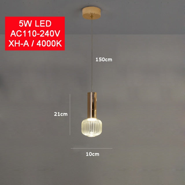 Suspension moderne LED avec différentes formes en verre Florina - vue 8 sur 34