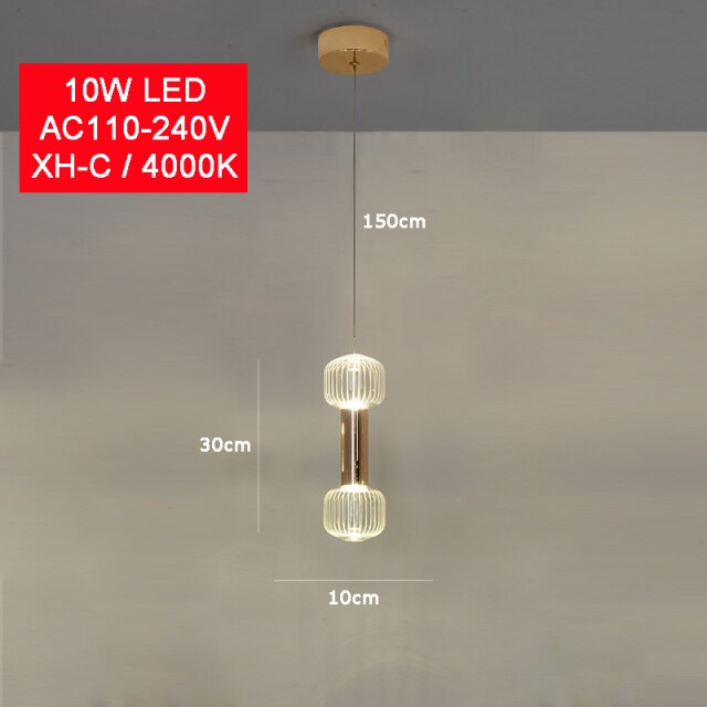 Suspension moderne LED avec différentes formes en verre Florina - vue 11 sur 34