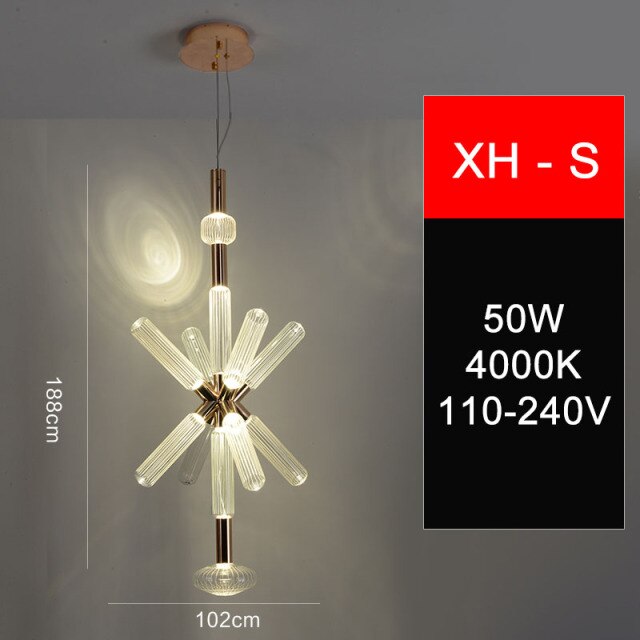 Suspension moderne LED avec différentes formes en verre Florina - vue 23 sur 34