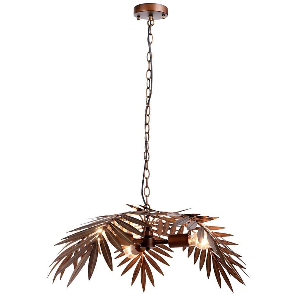 Suspension design à LED en métal imitation palmier - vue 5 sur 10