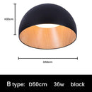LED-Deckenleuchte im minimalistischen Loft-Design mit ovalen Formen