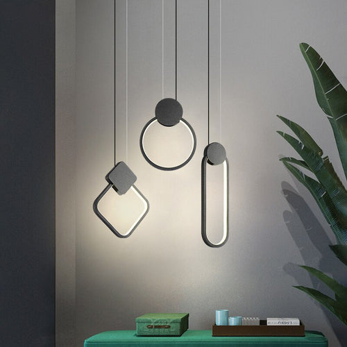 LED-Pendelleuchte Oryna im geometrischen, minimalistischen Design - vue 4 sur 19