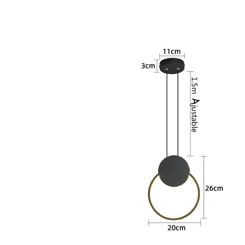 LED-Pendelleuchte Oryna im geometrischen, minimalistischen Design - vue 19 sur 19