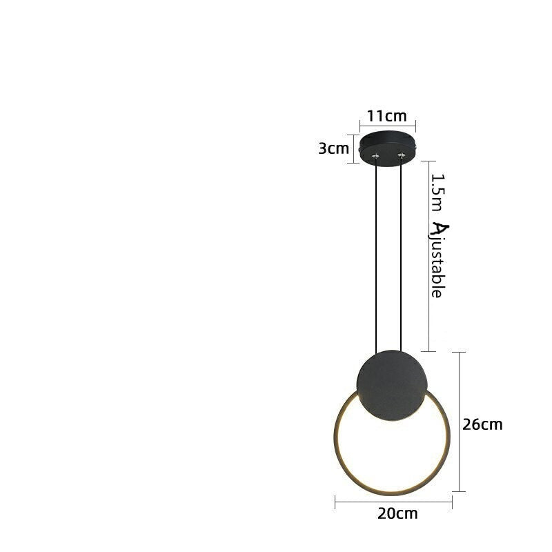 LED-Pendelleuchte Oryna im geometrischen, minimalistischen Design - vue 18 sur 19