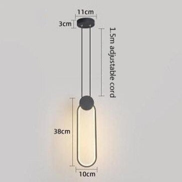 LED-Pendelleuchte Oryna im geometrischen, minimalistischen Design - vue 20 sur 19