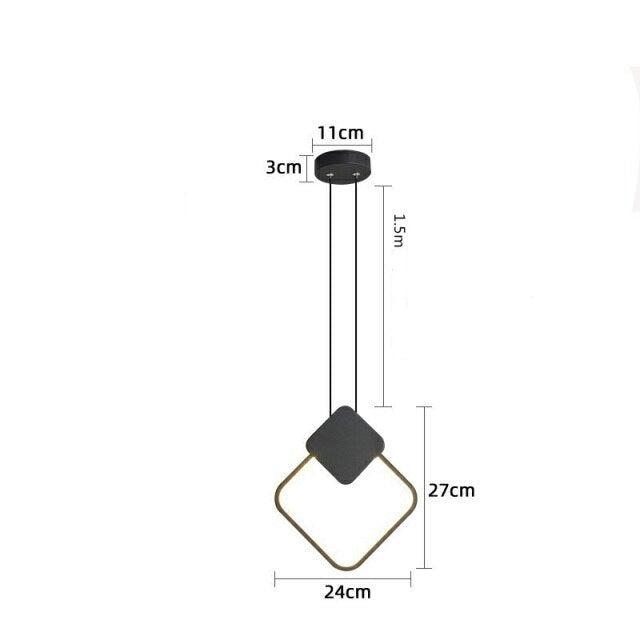 LED-Pendelleuchte Oryna im geometrischen, minimalistischen Design - vue 17 sur 19