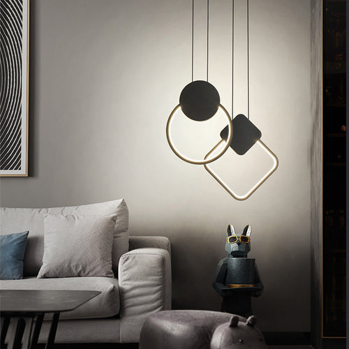 LED-Pendelleuchte Oryna im geometrischen, minimalistischen Design - vue 6 sur 19