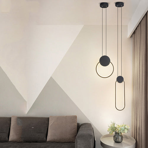 LED-Pendelleuchte Oryna im geometrischen, minimalistischen Design - vue 8 sur 19
