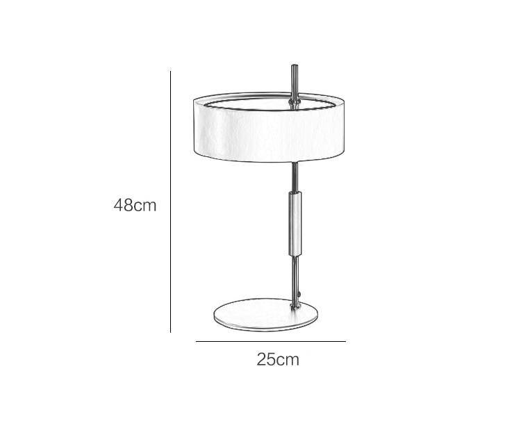 Lampe à poser design à LED en métal doré et finitions noires Loft - vue 5 sur 5