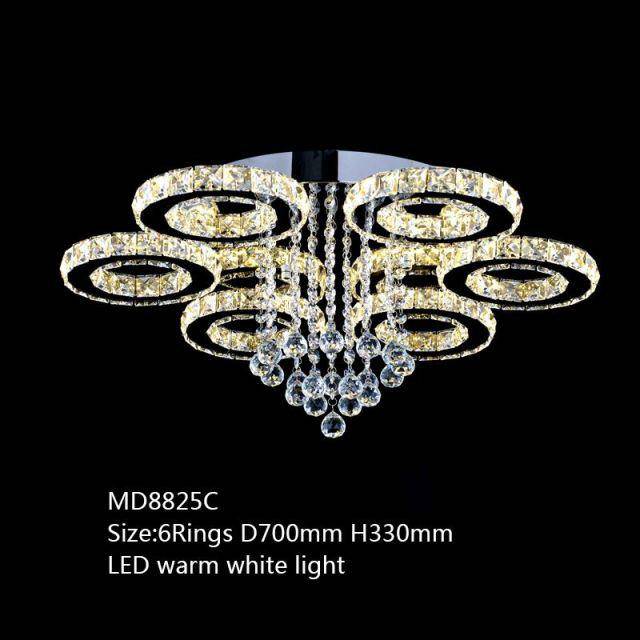 Lustre en cristal de verre à LED Luxe - vue 8 sur 11