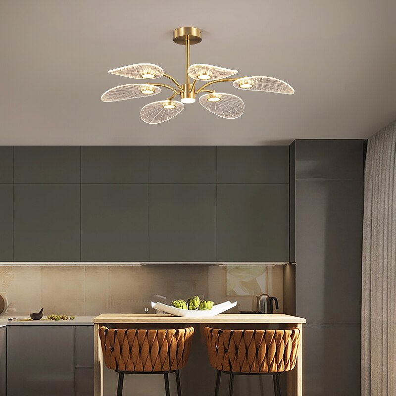 Lustre moderne LED en forme de pétale Akimera - vue 3 sur 7