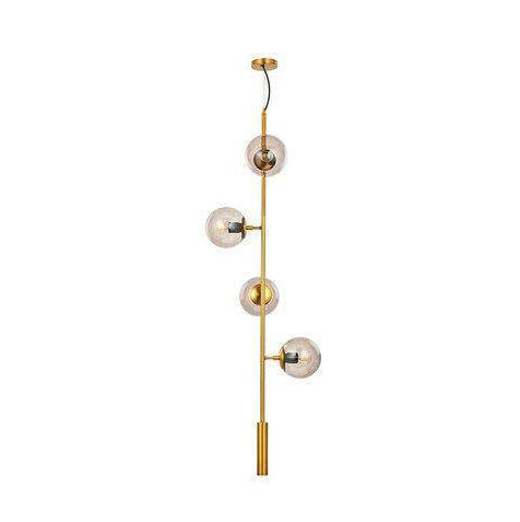 Lustre design LED en métal avec plusieurs boules en verre rétro - vue 5 sur 6
