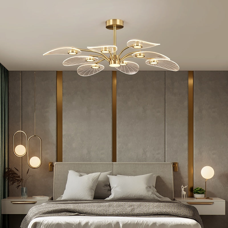 Lustre moderne LED en forme de pétale Akimera - vue 4 sur 7
