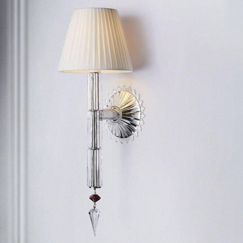LED-Wandleuchte mit Retro-Lampenschirm und luxuriösem Kristallglas - vue 4 sur 3