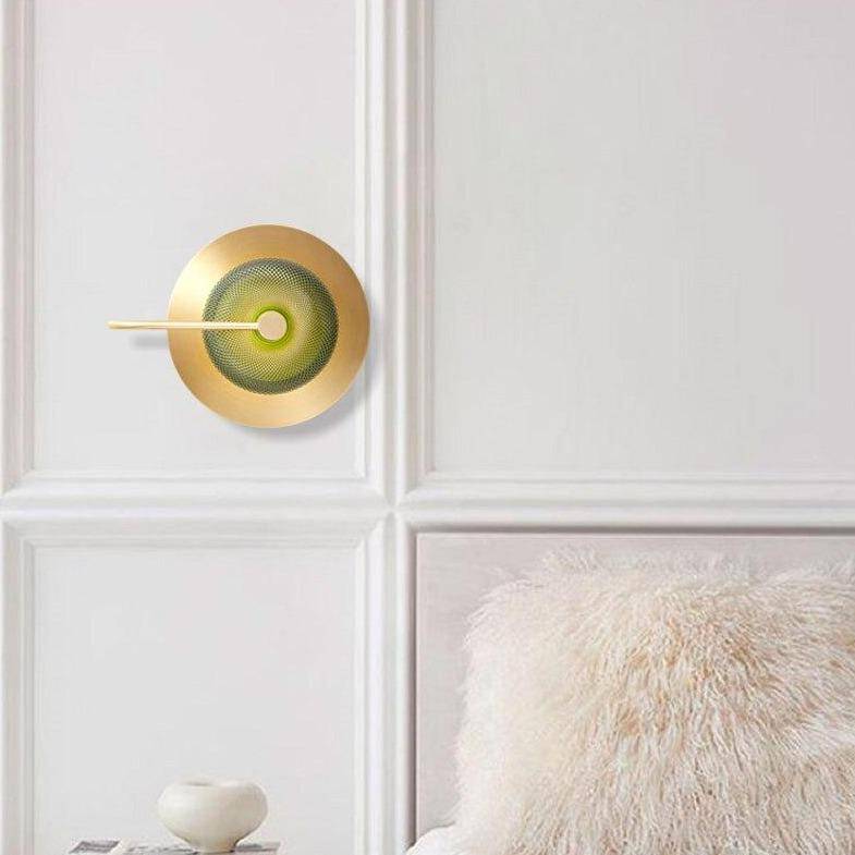 Design-Wandleuchte mit LED, Scheibe und Kristallglas für Hotel - vue 3 sur 8