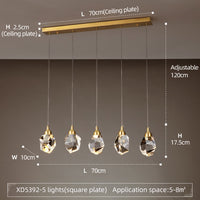 Moderner LED-Kronleuchter mit Kristall-Tropfen Tyana