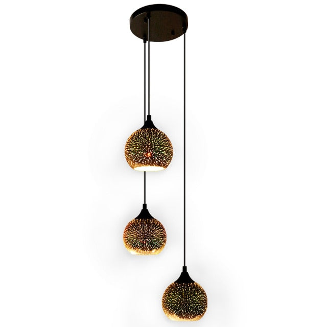 Suspension moderne en verre multicolore 3D Kaili - vue 13 sur 17