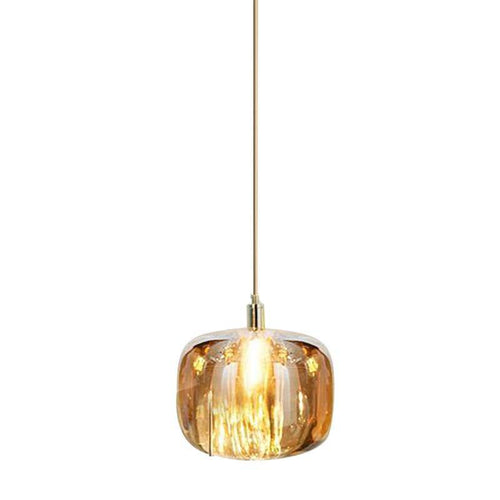 Suspension design à LED avec abat-jour en verre Creative