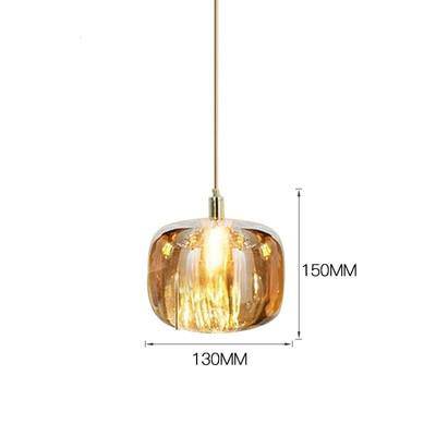 Suspension design à LED avec abat-jour en verre Creative