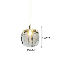 Suspension design à LED avec abat-jour en verre Creative