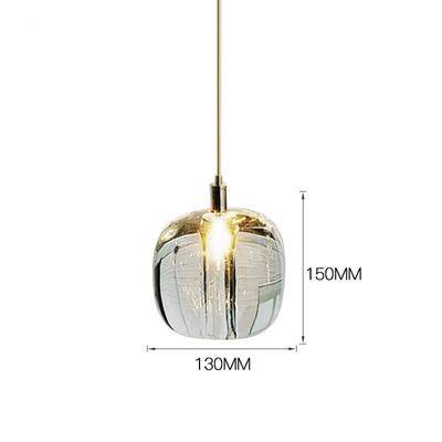 Suspension design à LED avec abat-jour en verre Creative