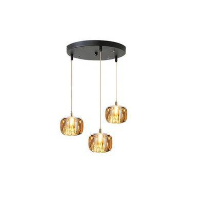 Suspension design à LED avec abat-jour en verre Creative