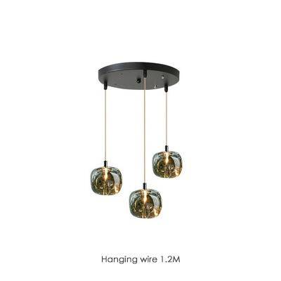 Suspension design à LED avec abat-jour en verre Creative
