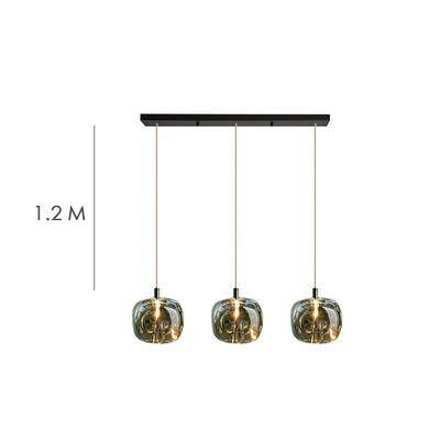 Suspension design à LED avec abat-jour en verre Creative