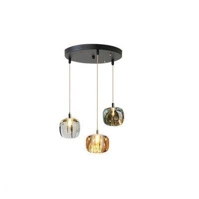 Suspension design à LED avec abat-jour en verre Creative