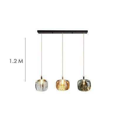 Suspension design à LED avec abat-jour en verre Creative